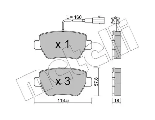 Тормозные колодки дисковые METELLI 22-1204-0
