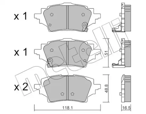Тормозные колодки дисковые METELLI 22-1228-0