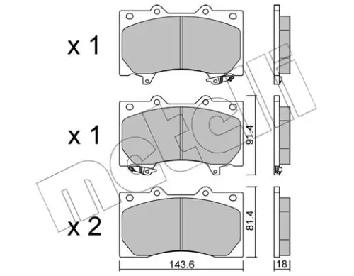 Тормозные колодки дисковые METELLI 22-1279-0