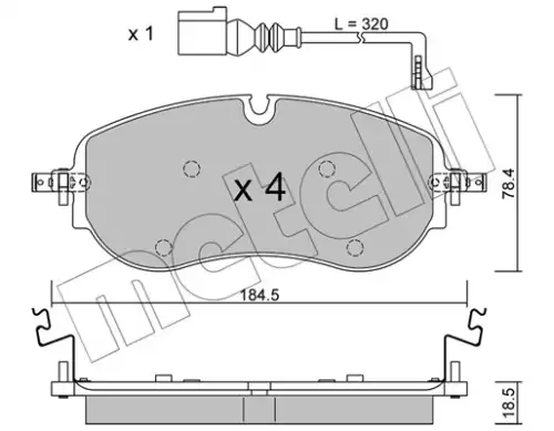 Тормозные колодки дисковые METELLI 22-1320-0