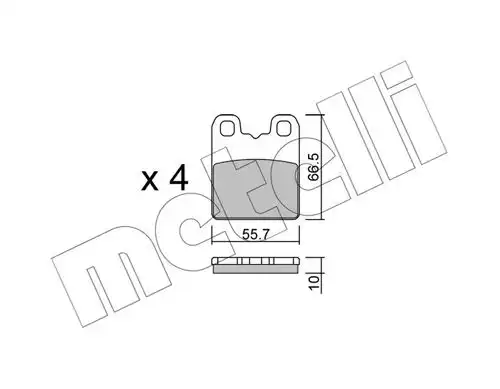 Тормозные колодки дисковые METELLI 22-1326-0