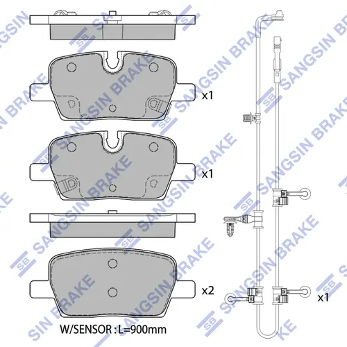 Тормозные колодки дисковые SANGSIN SP2843