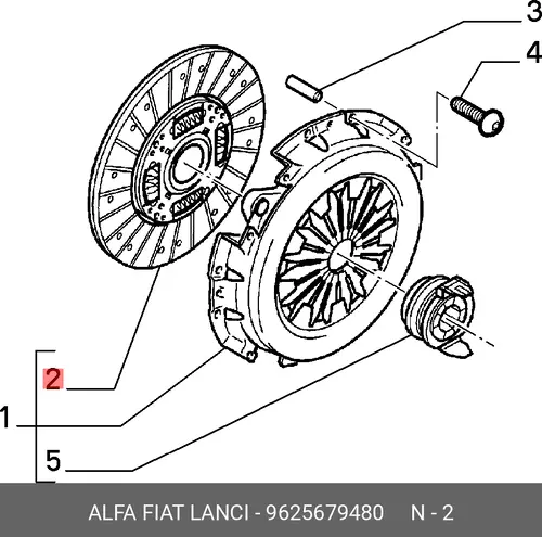 Диск сцепления LANCIA 9625679480