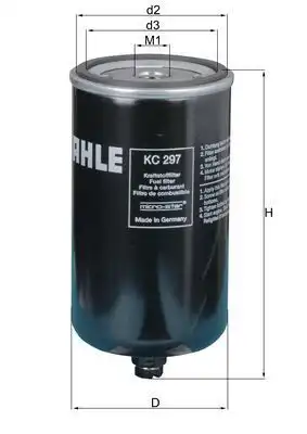 Топливный фильтр MAHLE KC 297
