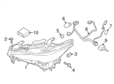 KB8A51031>>KL2J51031F Unit(R) Head Lamp\ Mazda