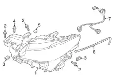 TK5051031B>>TM5551031C Unit(R) Head Lamp\ Mazda
