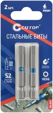 Биты стальные, 2 шт., CUTOP Profi, HEX6, 50 мм 83-653