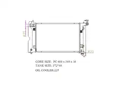 Радиатор системы охлаждения двигателя E.C.H.O. TOY02ZZT250