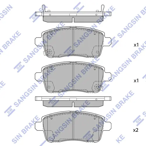 Тормозные колодки дисковые SANGSIN SP2545