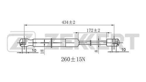 Амортизатор капота ZEKKERT GF-2574
