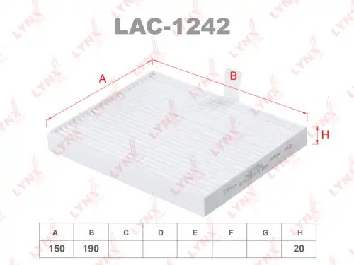 Салонный фильтр LYNXAUTO LAC-1242