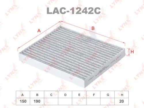 Салонный фильтр LYNXAUTO LAC-1242C