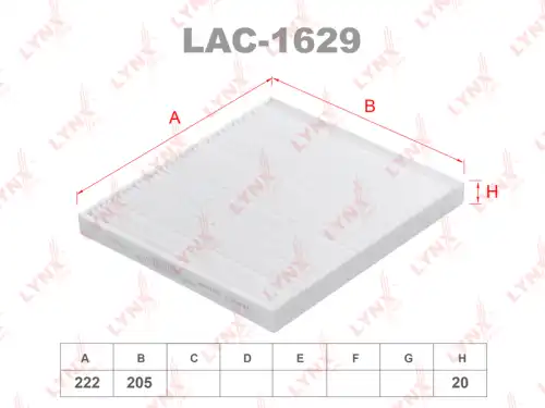 Салонный фильтр LYNXAUTO LAC-1629