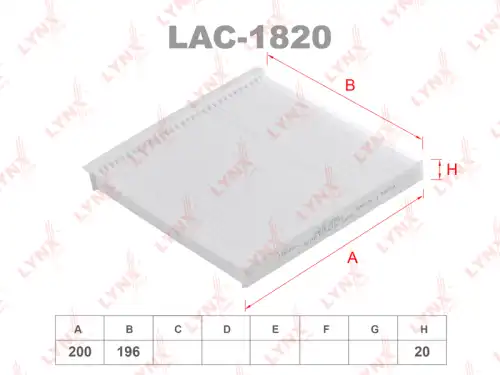 Салонный фильтр LYNXAUTO LAC-1820