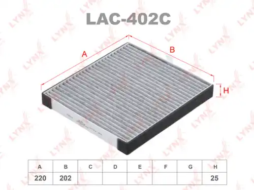 Салонный фильтр LYNXAUTO LAC-402C