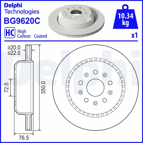 BG9620C Диск тормозной DELPHI