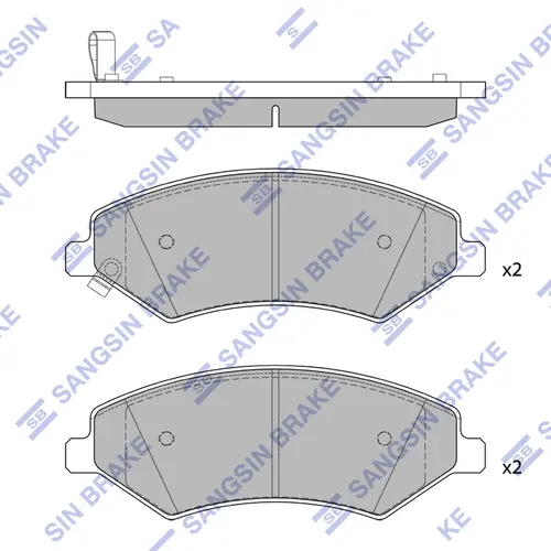 Тормозные колодки дисковые SANGSIN SP2241