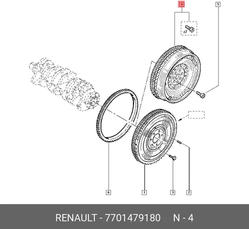 DOUBLE VOLANT AMO 7701479180 RENAULT