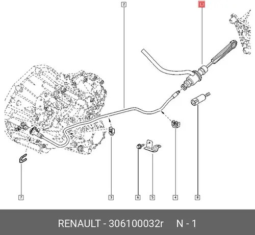 Цилиндр сцепления RENAULT 306100032R