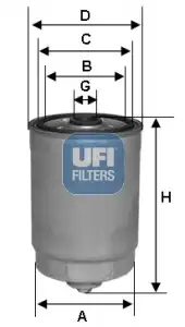 Топливный фильтр UFI 24.350.01