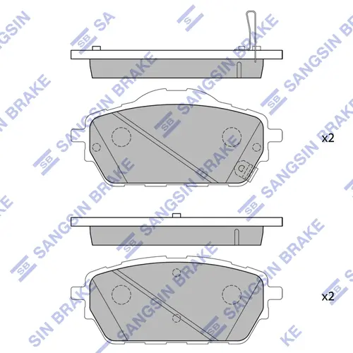 Тормозные колодки дисковые SANGSIN SP2318