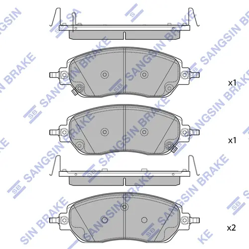 Тормозные колодки дисковые SANGSIN SP2800
