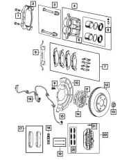 Тормозные колодки дисковые DODGE 68144427AB
