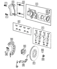 Тормозные колодки дисковые DODGE 68379582AB