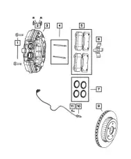 Тормозные колодки дисковые DODGE 68034993AA