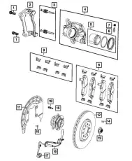 Тормозные колодки дисковые DODGE 68227573AD