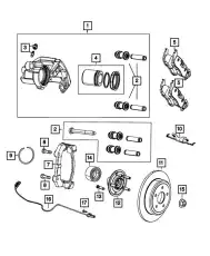 Тормозные колодки дисковые DODGE 68516694AC