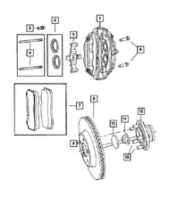 Тормозные колодки дисковые MOPAR 68144213AC