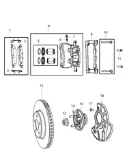 Тормозные колодки дисковые MOPAR 68144213AB