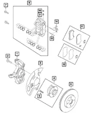 Тормозные колодки дисковые MOPAR 68338497AA