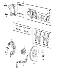 Тормозные колодки дисковые MOPAR 68346986AB