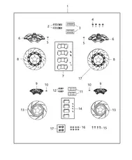 Тормозные колодки дисковые MOPAR 68144223AB