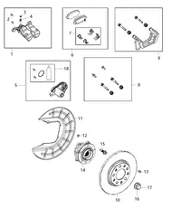Тормозные колодки дисковые MOPAR 68225301AB