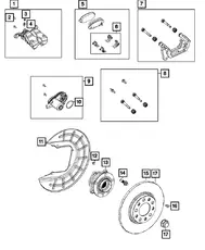 Тормозные колодки дисковые MOPAR 68353597AC