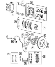 Тормозные колодки дисковые MOPAR 68516695AC