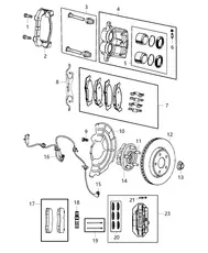 Тормозные колодки дисковые MOPAR 68052370AE