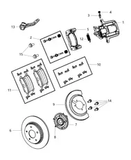 Тормозные колодки дисковые MOPAR 68044761AB