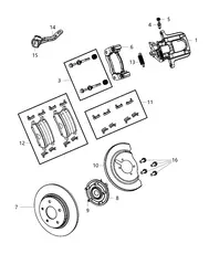 Тормозные колодки дисковые MOPAR 68029887AB
