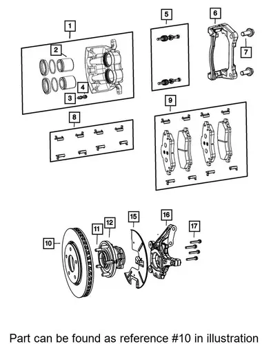 Тормозные колодки дисковые MOPAR 68526734AA