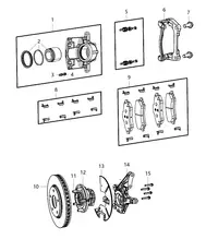 Тормозные колодки дисковые MOPAR 68144163AA