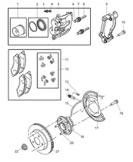 Тормозные колодки дисковые MOPAR V1013550AA