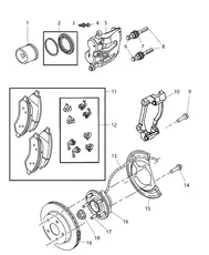 Тормозные колодки дисковые MOPAR 05143350AA