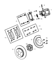 Тормозные колодки дисковые MOPAR 68159526AA