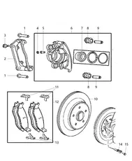 Тормозные колодки дисковые MOPAR 05080563AC