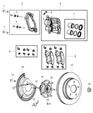 Тормозные колодки дисковые MOPAR 68412557AB