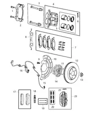 Тормозные колодки дисковые MOPAR 68399095AB